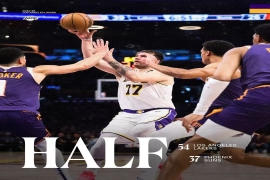 东契奇强势回归，湖人主场大破太阳终结四连败。