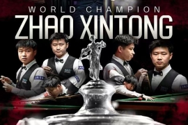 赵心童勇夺斯诺克世锦赛冠军，丁俊晖发文恭贺，中国斯诺克完成传承交接。