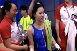  0.9分绝杀！全红婵伤愈复出首战夺冠，陈芋汐惜败摘银。