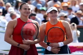 WTAA1000印第安维尔斯站，17岁天才米拉战胜世界第一萨巴伦卡。