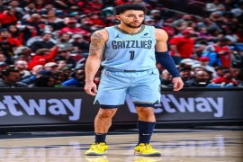 NBA赛事-灰熊队轻取公牛队。
