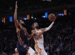 NBA常规赛：尼克斯主场对阵老鹰队，最终老鹰队108-100战胜尼克斯。
