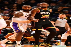 NBA常规赛:湖人崩盘惨败太阳,詹姆斯18+8+10.