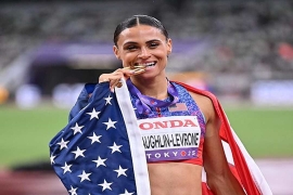 田径世锦赛|六破400米栏世界纪录后转项,麦克劳克林逼近400米人类极限。